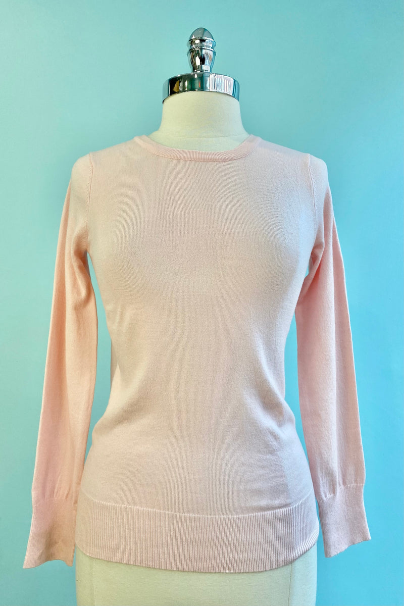 Blush Knit Long Sleeve Pullover Sweater