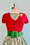 70's Micro Floral Midi Dress by Retrolicious