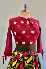 Veggie Print Full Skirt by Eva Rose