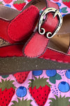 Red Debbie Wedge Sandals by Chelsea Crew