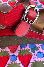 Red Debbie Wedge Sandals by Chelsea Crew