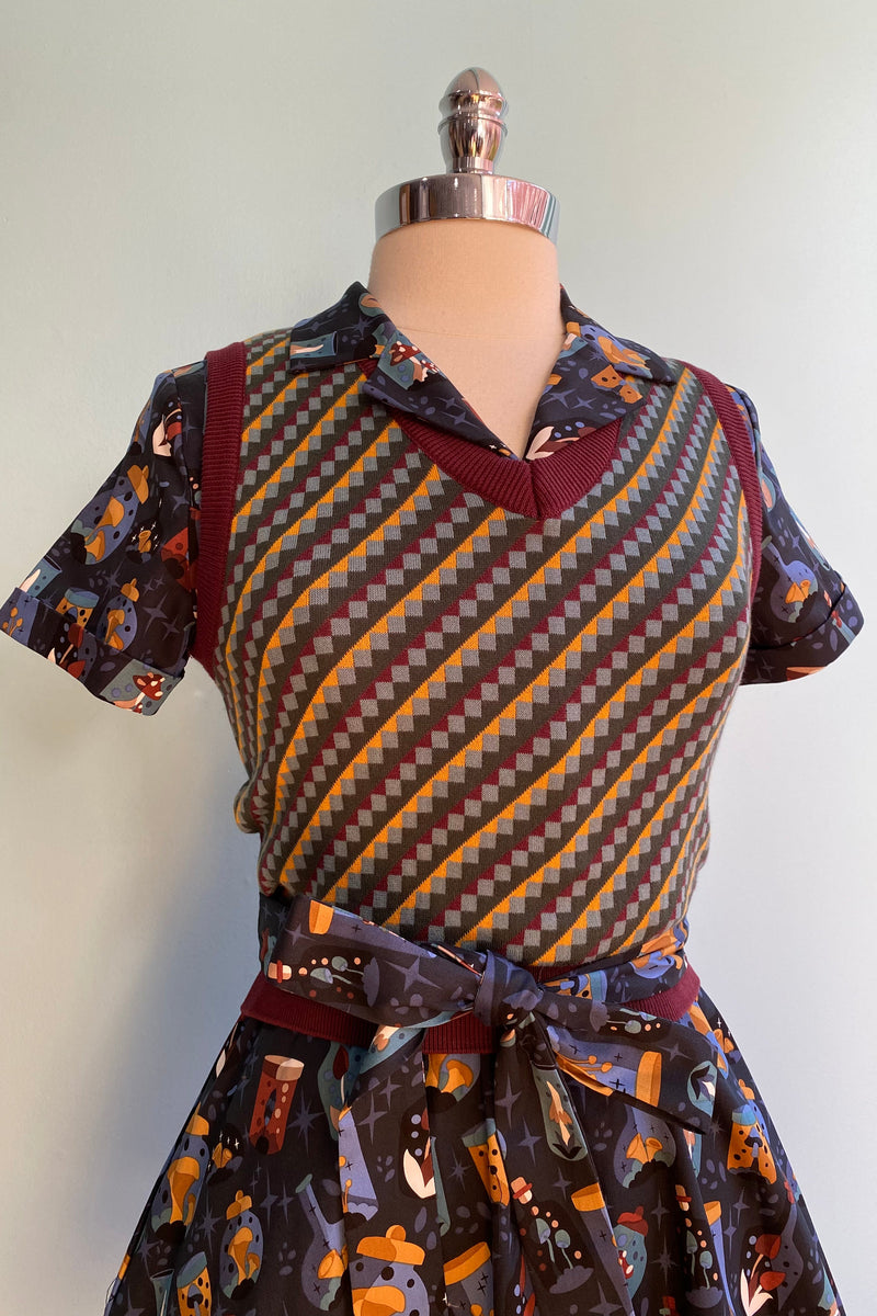 Puzzle Jacquard Shirley Sweater Vest by Palava