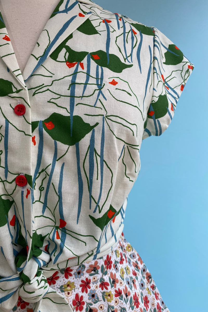 Ivory Runner Beans Peggy Top by Palava