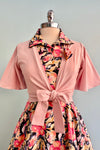 Pink and Orange Floral Shirt Dress by Orchid Bloom