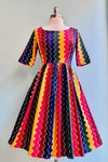 Final Sale Rainbow Wave Amber-Lea Dress by Collectif