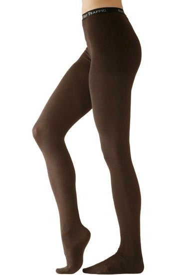 Foot Traffic Chocolate Combed Cotton Tights