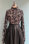 Black Vegan Leather Full Skirt by Molly Bracken