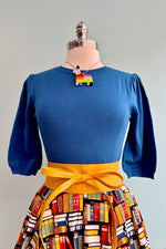 Blue Short Sleeve Knit Pullover Sweater by Tulip B.