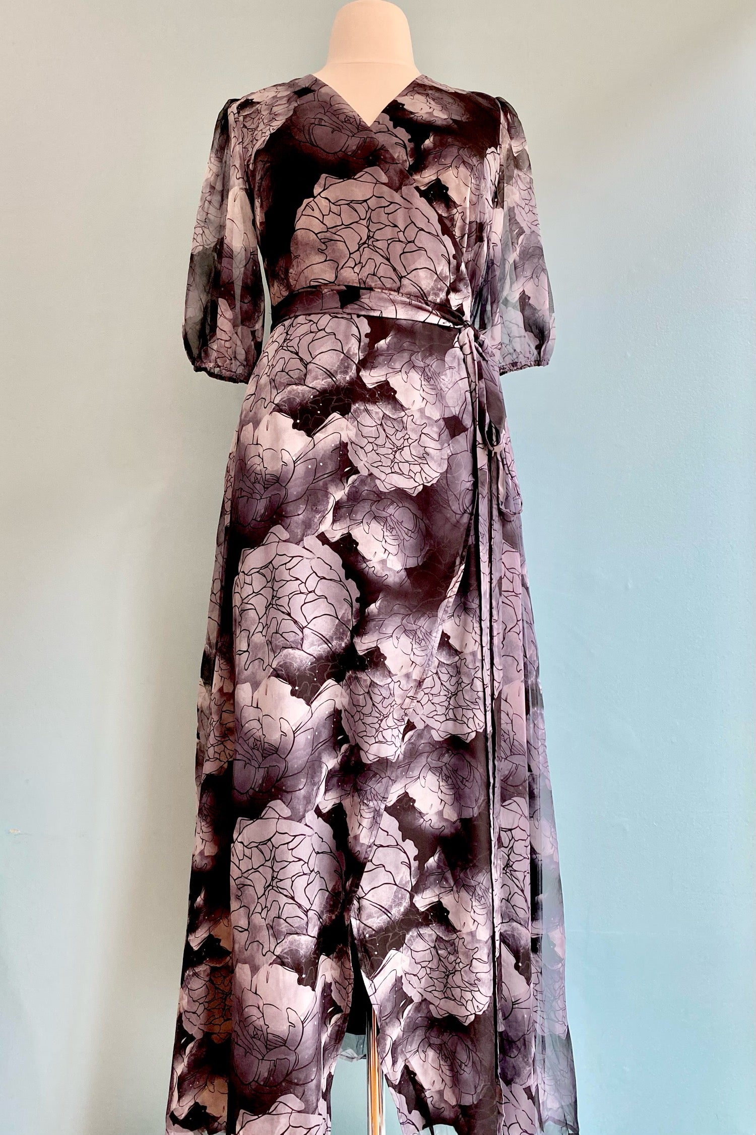 ワンピース andmary Rojina ribbon dress grey ANDMARY】Rojina ribbon dress
