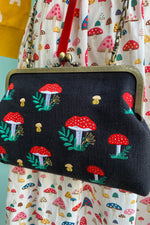 Black Mushroom Kisslock Bag