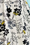 White Bumble Bee Short Sleeve Rounded Neck Dress by Eva Rose