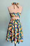 Blue Paisley Floral Mod Skirt