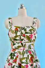 Leopard & Palm Leaf Fold-Over Dress by Eva Rose