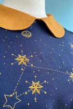 Navy Celestial Peter Pan Collar Dress by Tulip B.