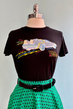 Back to the Future Neon Car Fitted T-Shirt Top by Unique Vintage