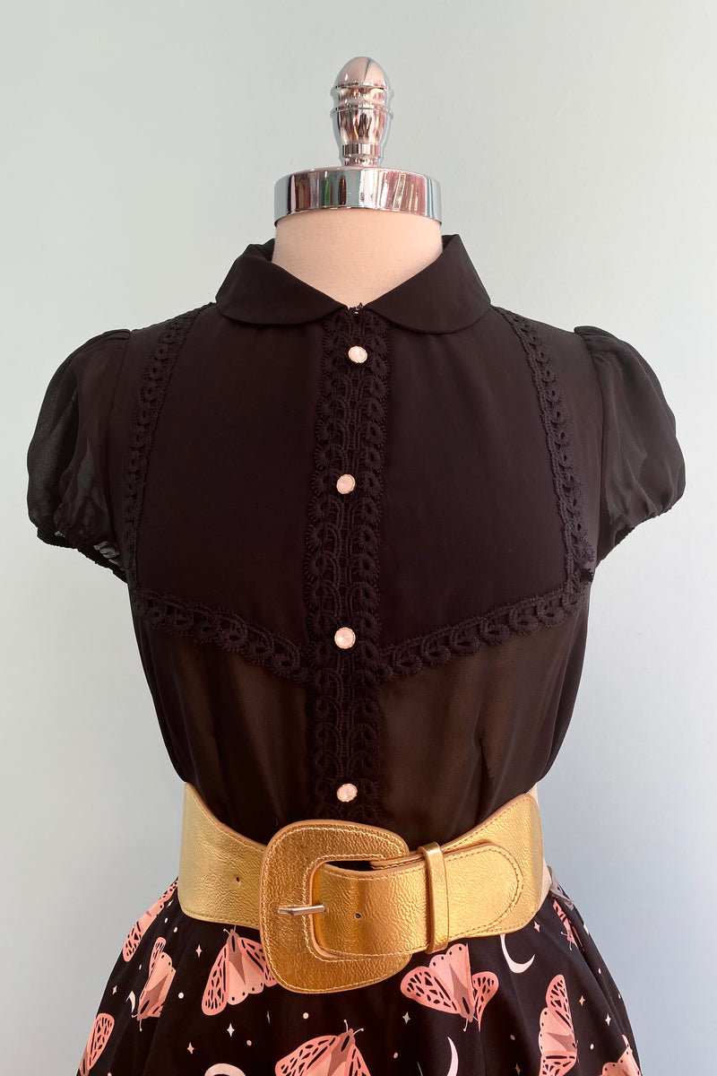 Black Taffy Blouse by Hell Bunny