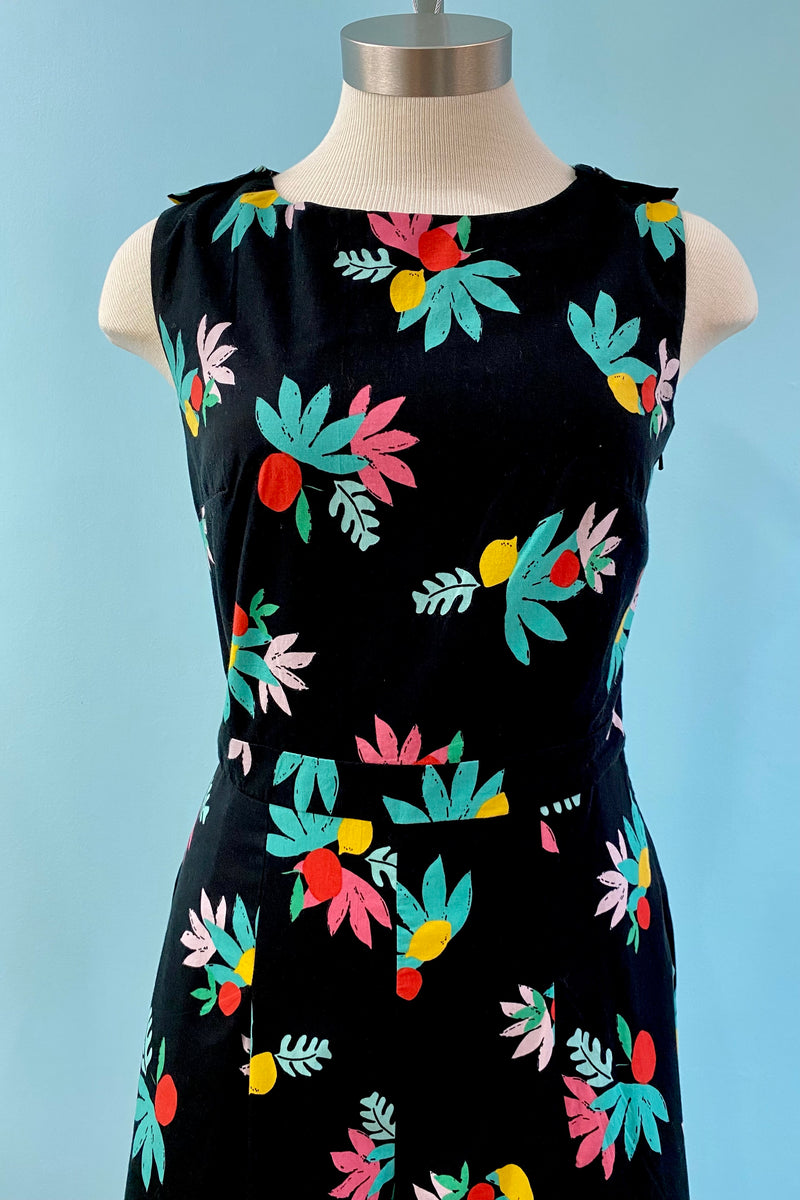 Final Sale Simone Jumpsuit in Black Summer Fruits by Emily and Fin