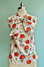Apples Bow Top by Retrolicious