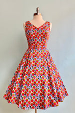 Strawberries and Blueberries V-Neck Dress by Eva Rose