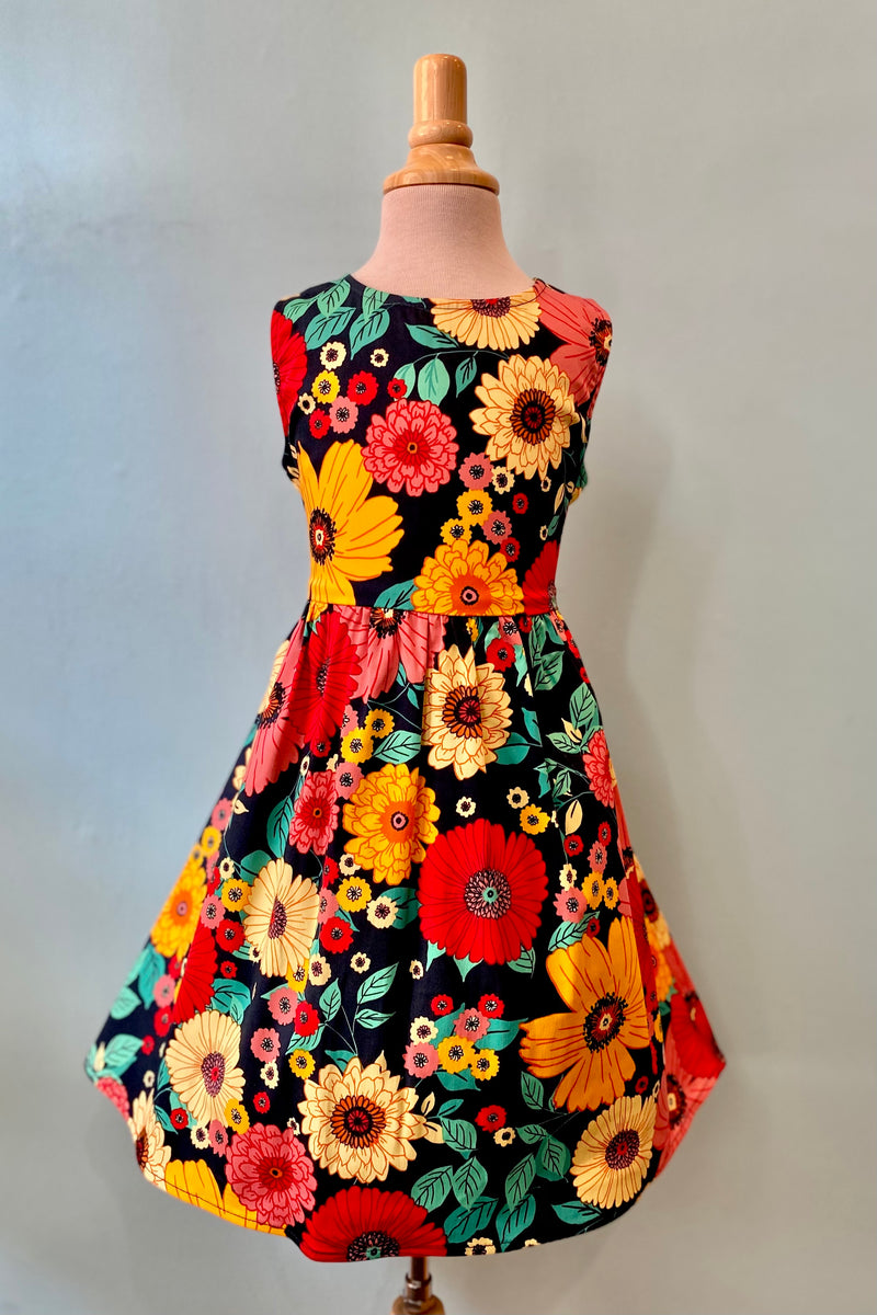 Kids Multi-Color Mod Floral Dress by Eva Rose