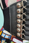 Corset Belt in Black & Silver