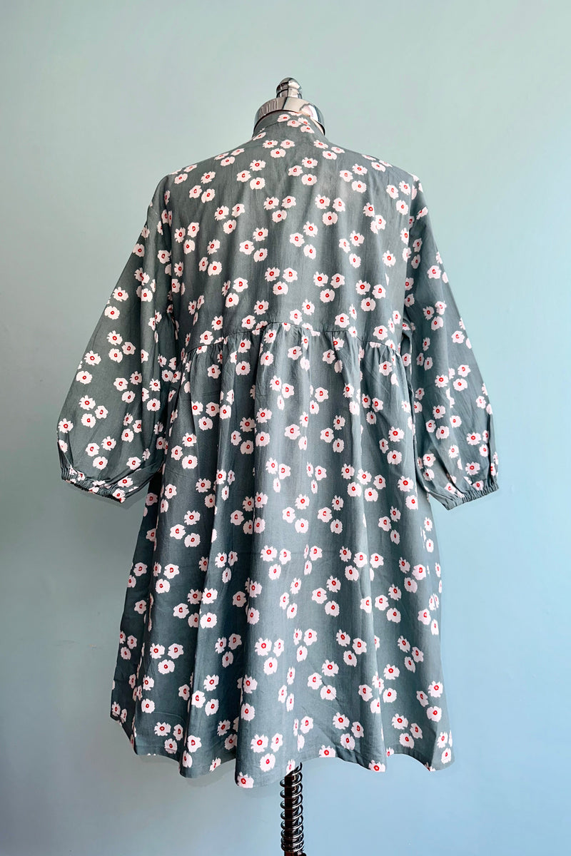 Trio Slate Floral Sohla Dress by Mata Traders
