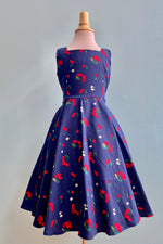 Navy and Cherry Kids Dress by Orchid Bloom