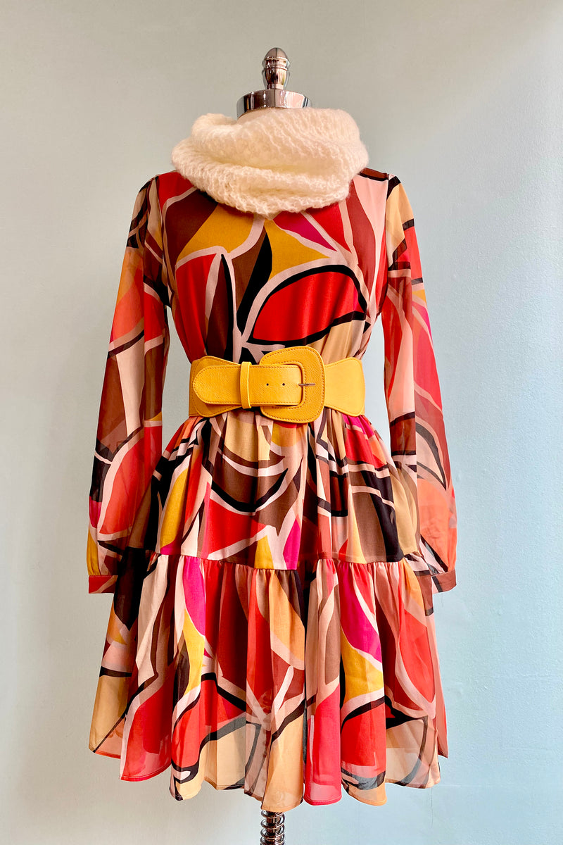 Final Sale Abstract Leaf Print Dress by Molly Bracken
