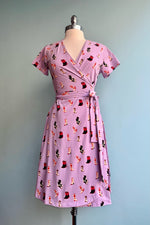 Two Step Katie Wrap Dress in Lavender by Mata Traders