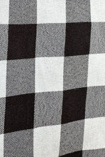 Black & White Gingham Smocked Midi Dress
