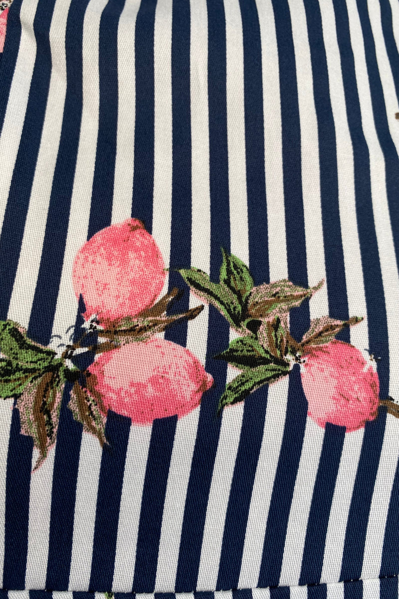 Pink Lemons and Navy Stripe Dress by Orchid Bloom