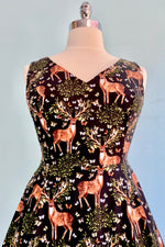 Crowned Buck V-Neck Dress by Eva Rose