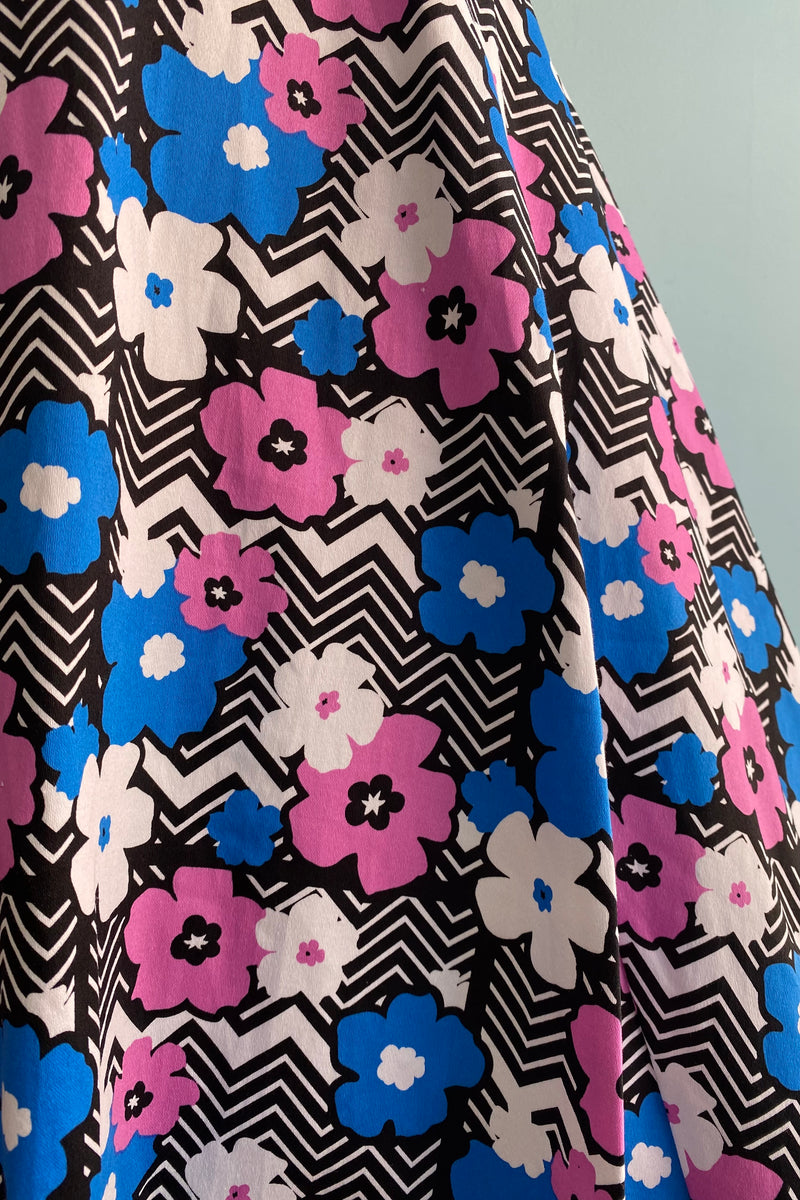 Mod Floral Zig Zag Dress by Orchid Bloom