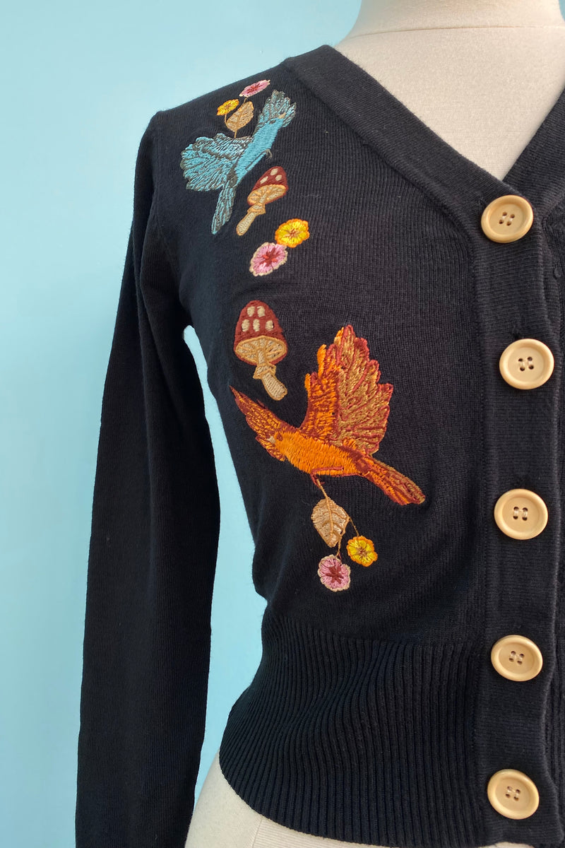 Black Ginny Woodland Cardigan by Voodoo Vixen