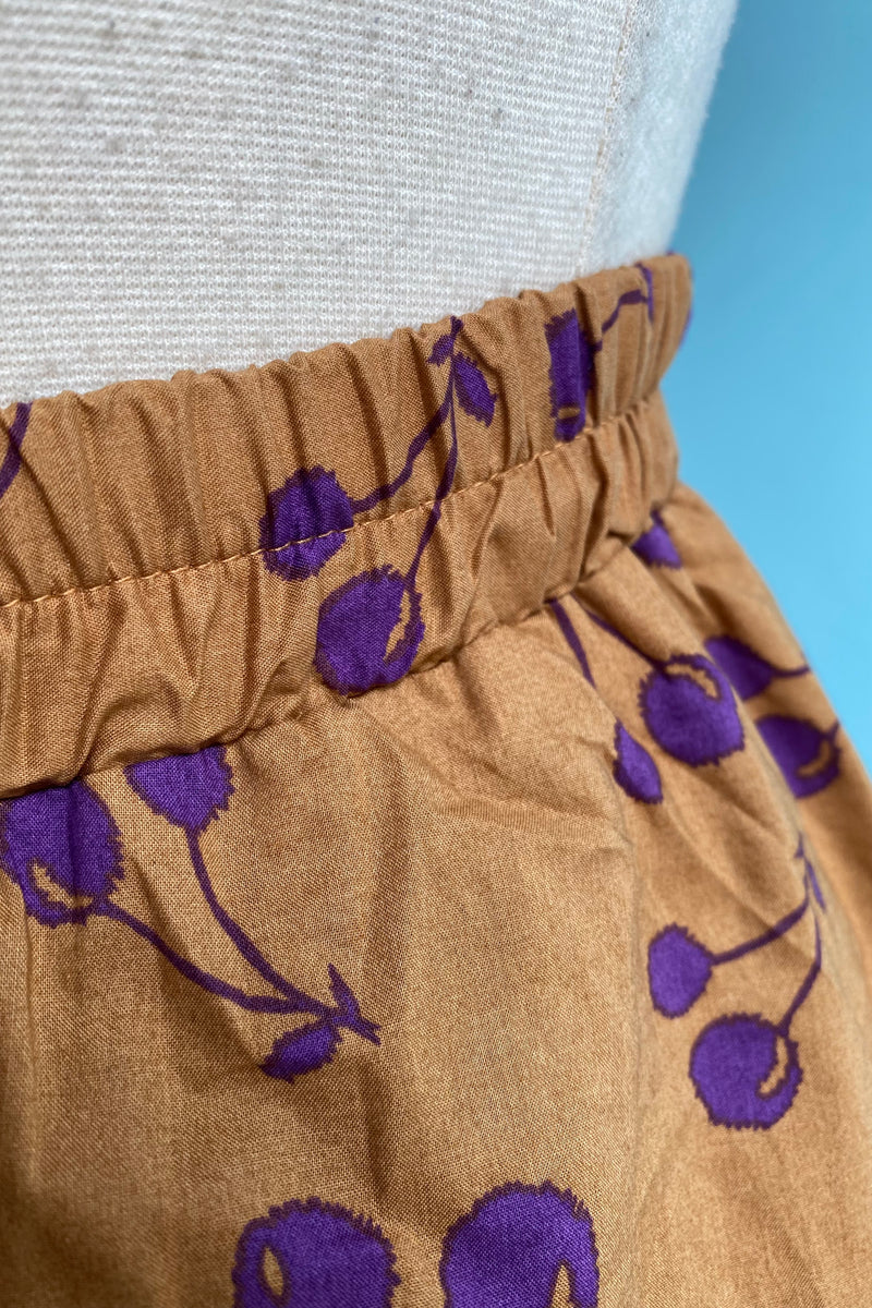 Bronze and Purple Cherry Full Skirt by Tulip B.