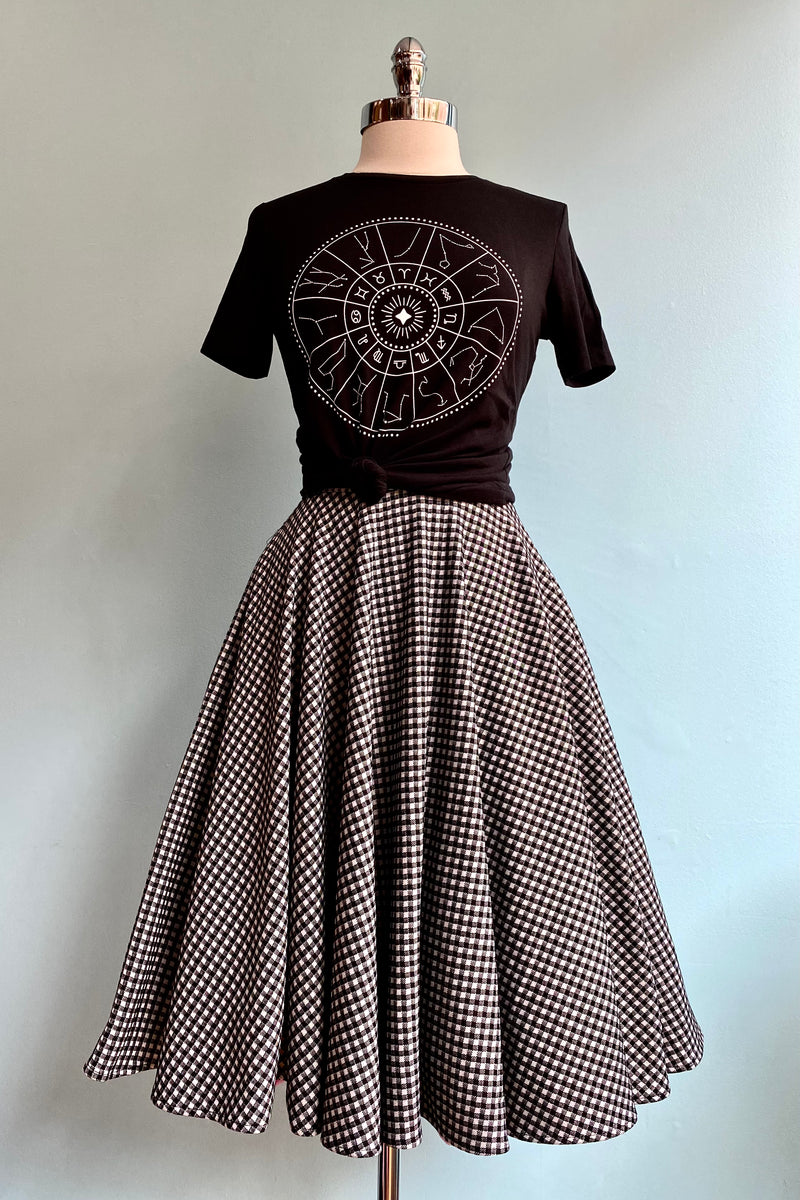 Zodiac Wheel T-Shirt in Black by Rocketship Dreams