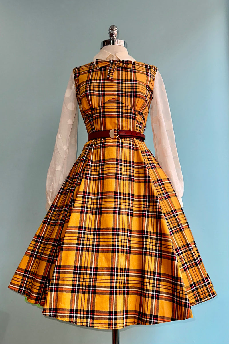 Colorful plaid dress deals