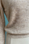 Beige Lace Yoke Sweater by Molly Bracken