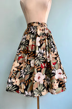 Tropical Leaf Adelaida 50's Skirt by Hell Bunny