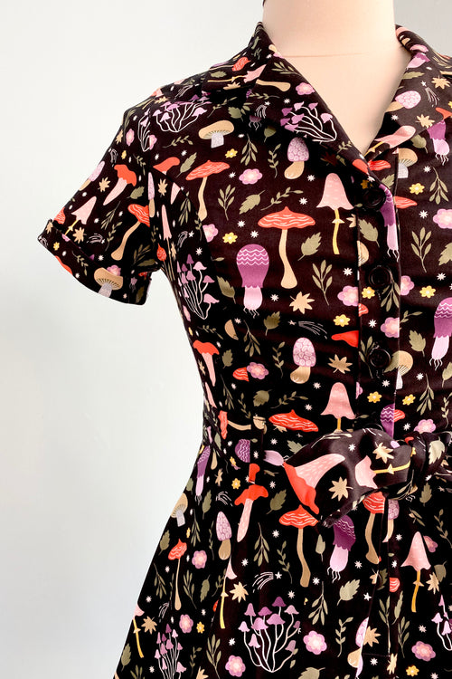 Mushroom Mini Shirtwaist Dress by Eva Rose