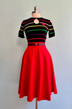 Red Ponte Charlotte Skirt by Retrolicious