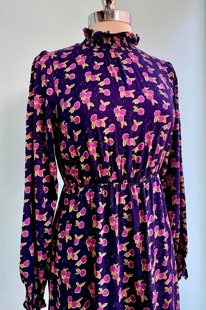 Final Sale Plum Print Midi Dress by Compania Fantastica
