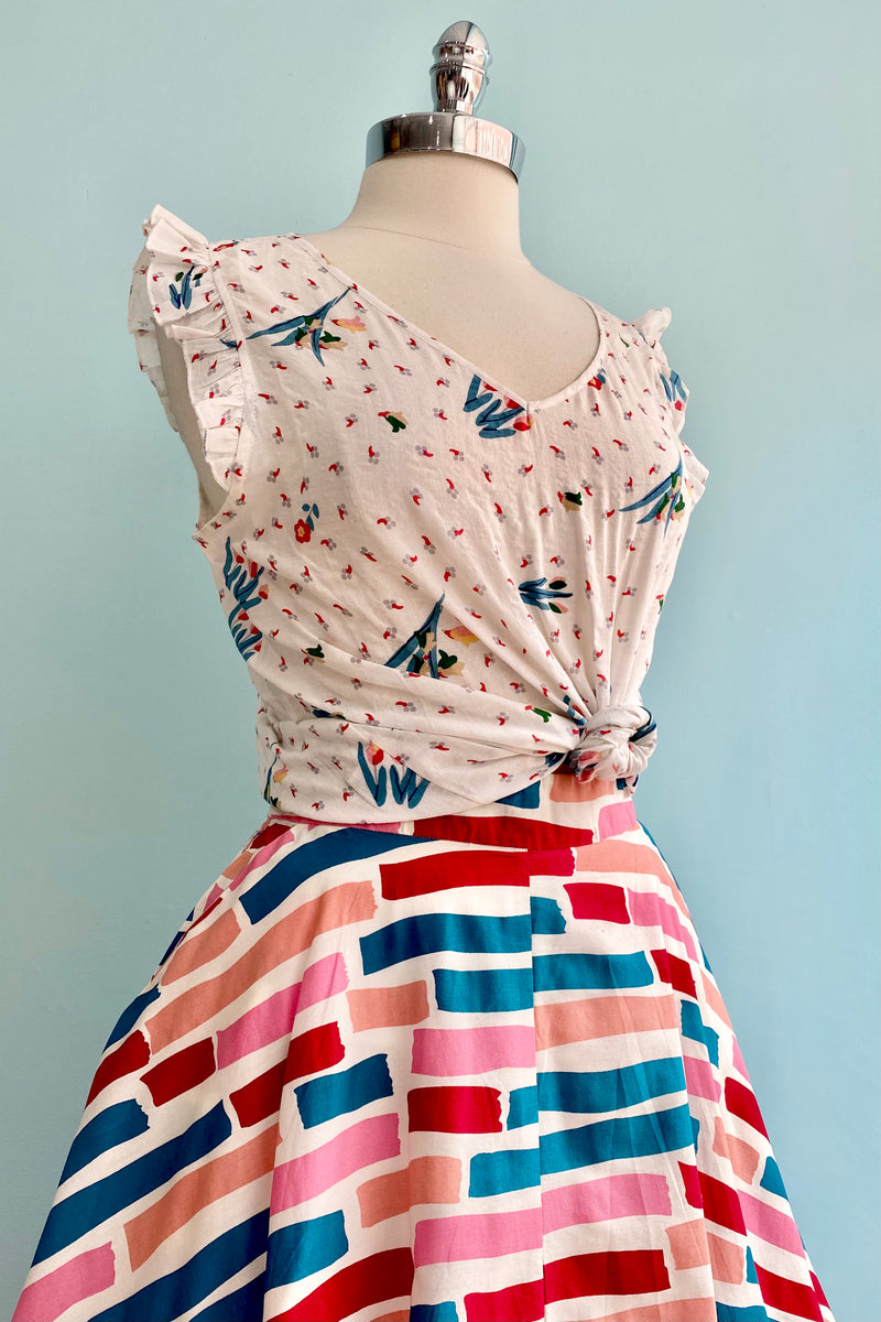 Painted Stripe Sandy Skirt by Emily and Fin