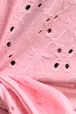 Light Pink Eyelet Flutter Sweet Sweater by Heart of Haute
