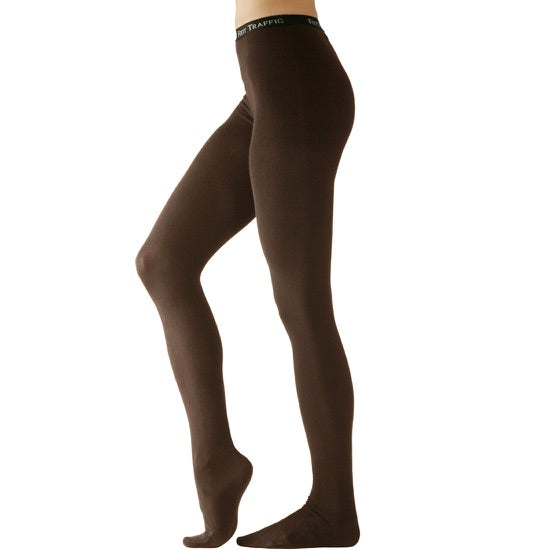 Foot Traffic Chocolate Combed Cotton Tights