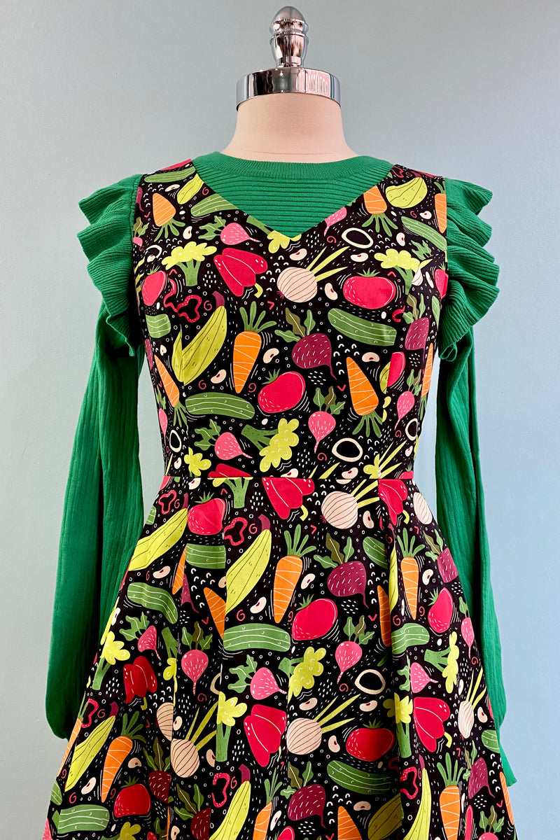 Veggie V-Neck Dress by Eva Rose