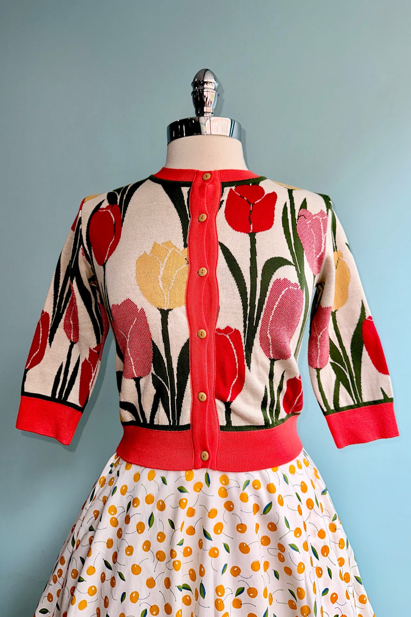 Tulips Jacquard Vera Cardigan by Palava