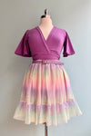 Rainbow Tulle and Flower Sequin Skirt