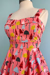 Final Sale Peachy Umbrellas Fold-Over Dress by Eva Rose