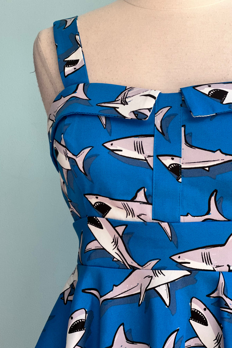 Sharks Fold-Over Dress by Eva Rose